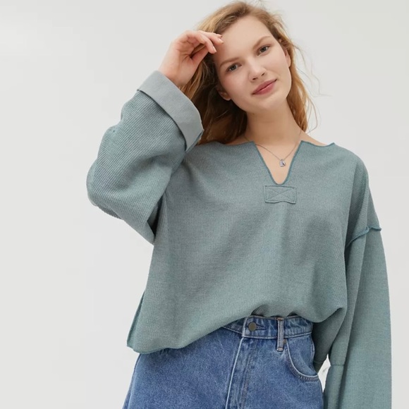 Urban Outfitters Tops - Urban Outfitters sea green long-sleeve top